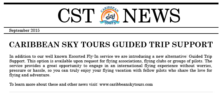 CST News 2015 - New Guided Trip Support